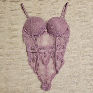 Victoria's Secret Purple Lace Teddy Small